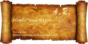 Almássy Rita névjegykártya